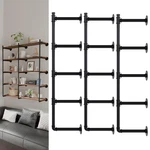 Ycco Industrial Pipe Shelf Brackets Wall Mount Open Black Shelving For. Fixed Price $194.91.