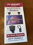 Tv Simple Install Wall Mount. Up To 150LBS. No Studs Required.. Fixed Price $58.50.