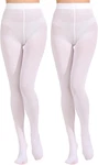 2 Pairs Women's Solid Color Tights 80D, Soft Opaque Microfiber. Fixed Price $20.99.