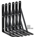 Pack L8 X 6" Black Heavy Duty Shelf Brackets With Screws Metal Brac.... Fixed Price $32.94.