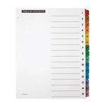 Office Depot Brand Table Contents Index W/preprinted Tabs, Numbered 1-15. Fixed Price $12.65.