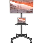 Ax Waber Mobile Tv Stand For 23-60 23"-60" With Shelf, Black. Fixed Price $63.99.