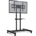 Mobile Tv Stand Rolling Cart Floor With Mount On Lockable Wheels Hei.... Fixed Price $150.12.