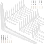 Zoenhou 24 Packs 6 X 8 Inch White Shelf Brackets, Heavy Duty Lbracket Support.... Fixed Price $27.79.
