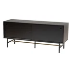 Baxton Studio Truett Brown Wood Two-tone Black Gold Metal Tv Stand. Fixed Price $119.76.