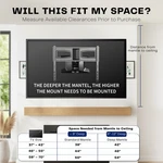 Vivo Black Electric Adjustable Tv Above Fireplace Mount For 37" To 70" Screens. Fixed Price $299.99.