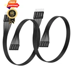 Elfjmzp 2-PACK Motherboard Front Panel Extension CABLES,22AWG Flat Black 50. Fixed Price $22.99.