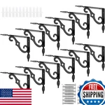 ACRUX7 5.5 4.3 Inch Heavy Duty Black Metal Shelf Brackets - 12 Pack With Screw. Fixed Price $52.28.