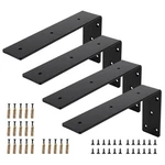 Heavy Duty 4-PACK 14" Metal Countertop Support Brackets For Floating Shelves. Fixed Price $83.72.