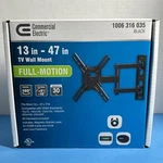 Tv Wall Mount Full Motion 13 In. - 47 Commercial Electric Brand New Box. Fixed Price $14.95.