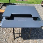 Victor DCX760G Height Adjustable Standing Desk With Keyboard Tray - Gray/bk. Fixed Price $59.50.