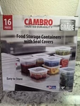 Cambro 16-PIECE Food Storage Container Set With Seal Lids, Airtight, Durable,. Fixed Price $25.49.