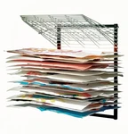 Copernicus Wide 20-SHELF Wall Mount Art Drying Rack For Classrooms And St.... Fixed Price $342.62.