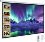150" Projector Screen Motorized 16:9 4K Hd Pull Down Retractable. Fixed Price $489.10.