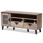 Baxton Studio Cardiff 55" Wood Tv Stand In Distressed Oak. Fixed Price $223.55.