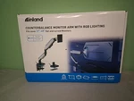 Inland Single Screen Desk-mounted Gas Spring Monitor Arm For 17 49". Fixed Price $60.00.