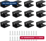 Hordion 12 Pack Square Glass Clamp, Aluminum Alloy Shelf Clip Holder. Fixed Price $11.93.