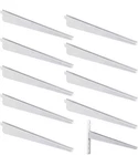 10 Pack Yalikop 7" White Heavy Duty Shelf Brackets For Double Track System. Fixed Price $32.45.