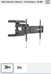 Uline Wall Monitor Mount Full Motion, 32-80 H-10162. Fixed Price $110.00.