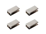Glass Shelf Brackets Rectangular Clips Metal Clamps Brushed Nickel Wall.... Fixed Price $22.44.