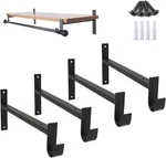 Addgrace Closet Rod Heavy Duty Shelf Brackets 8 Inch, Black 4PCS. Fixed Price $39.75.
