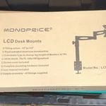Monoprice Desk Mount LCD-502 Black 5402 Tilt Vesa 50X50 75X75 100X100. Fixed Price $16.99.