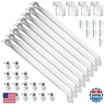 12 Inch Wire Shelf Brackets Set, 8 Pack Metal White Closet Support With. Fixed Price $59.40.