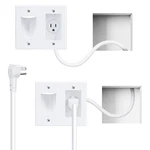 In-wall Tv Cable Management Kit, Triple Outlet, 6.5FT Power 6.2FT Ext, 20A. Fixed Price $24.95.