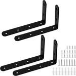 Luomorgo 4 Pcs Brackets For Shelves, Heavy Duty 5 X 3 Inch-black,. Fixed Price $11.21.