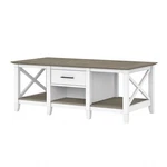 Bush Furniture Key West Coffee Table 47W X 24D 18H Shiplap Gray/pure White. Fixed Price $371.82.