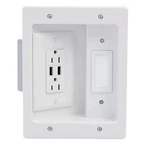 Legrand - Onq In Wall Cable Management Kit With Usb, Tv Outlet Hides.... Fixed Price $68.51.