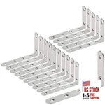 Luomorgo 16 Shaped Brackets For Pcs, 5" X 3" Silver, Stainless Steel. Fixed Price $25.27.