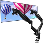 Adjustable Dual Monitor Mount Stand For 17-32" Screens Black. Fixed Price $50.99.