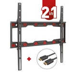 Barkan 19-65 Inch Fixed Drywall No Stud Drill Tv Mount, Hdmi Included. Fixed Price $43.90.