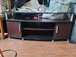 Wooden-black & Brown Tv Stand With Storage For Consoles Games Entertainment. Fixed Price $50.00.