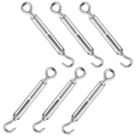 Seimneire 6 Pcs M8 Hook & Eye Turnbuckles 304 Stainless Steel Turnbuckle,. Fixed Price $24.64.