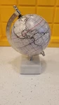 Deco 79 Marble Base Globe, 9" X 8" 14", White Preowned, Great Condition. Fixed Price $41.40.