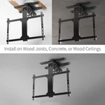 Vivo Black Electric Swivel Flip Down Ceiling Tv Mount For 32" To 70" Screen. Fixed Price $349.99.