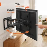 Full Motion Tv Wall Mount Tilt Bracket Swivel Dual Arms 32-85" Led/plasma/lcd. Fixed Price $62.91.