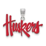 Sterling Silver Logoart University Of Nebraska Huskers Large Enameled Pendant. Fixed Price $118.99.