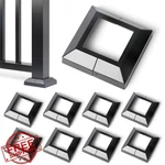 Ajovw 8PC 3" Black Aluminum Deck Post Base Cover Skirt Bracket. Fixed Price $135.99.