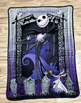 Jack Skellington Throw Blanket Disney Nightmare Before Christmas Northwest 58X42. Fixed Price $13.99.