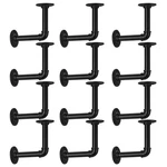 Home Tzh 1/2" Pipe Shelf Wall Mounted Floating Bracket, Steam Punk. Fixed Price $79.43.