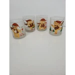 Vtg Culver Yule Bear Set Of Christmas 14 Oz. Frosted Glasses 22K Gold 609-204. Fixed Price $8.94.