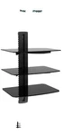 Monoprice 3 Tier Electronic Component Glass Shelf Wall Mount Bracket. Fixed Price $29.95.