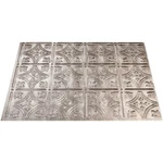 Fasade 18 In. X 24 Thermoplastic Backsplash Panel, Hatch Silver Traditional. Fixed Price $116.27.