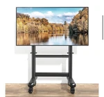 Mobile Tv Rolling Cart Stand Height Adjustable Universal Mount For (55-98). Fixed Price $185.99.