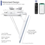 Vivo White Electric Swivel Flip Down Ceiling Tv Mount For 32" To 70" Screen. Fixed Price $349.99.