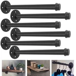 Aconnet 6 Pack Industrial Pipe Shelf Brackets Inches Iron 12INCH, Black. Fixed Price $39.51.