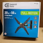 Commercial Electric Full Motion Wall Mount 20 - 56 In Flat Panel Tv Led Black. Fixed Price $45.00.